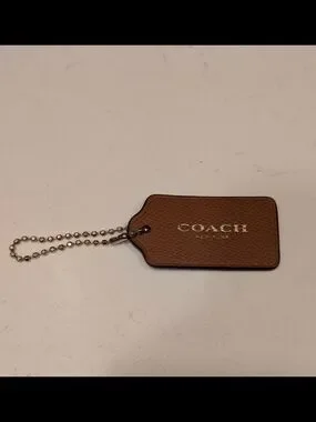 Coach | Other | Coach Vintage Leather Hang Tag Brown With Gold Stamped ...